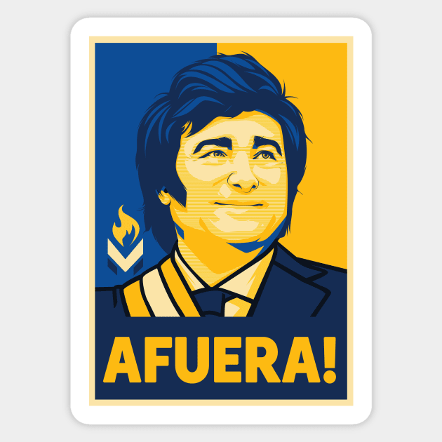 Javier Milei Afuera Sticker by The Libertarian Frontier 